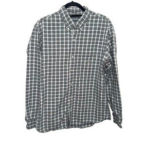 Bonobos Men's Slim Fit Heather Grey Long Sleeve Plaid Button Down Shirt Sz XL